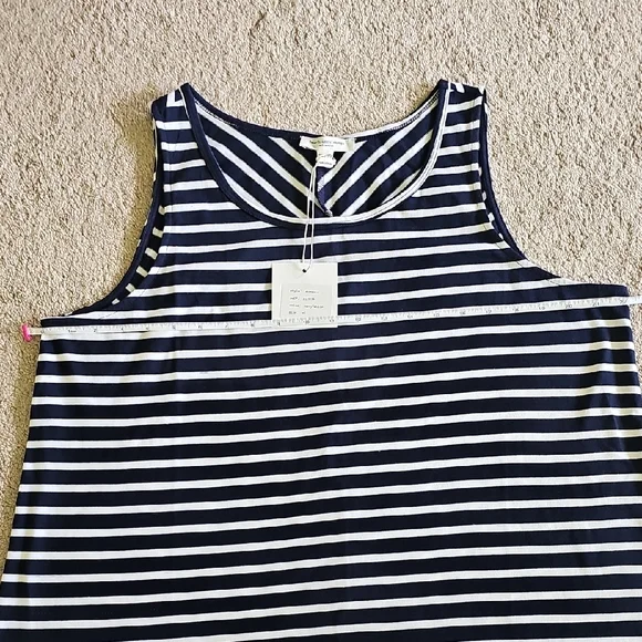 beachlunchlounge Navy and White Striped Tank Dress - Picture 3 of 8